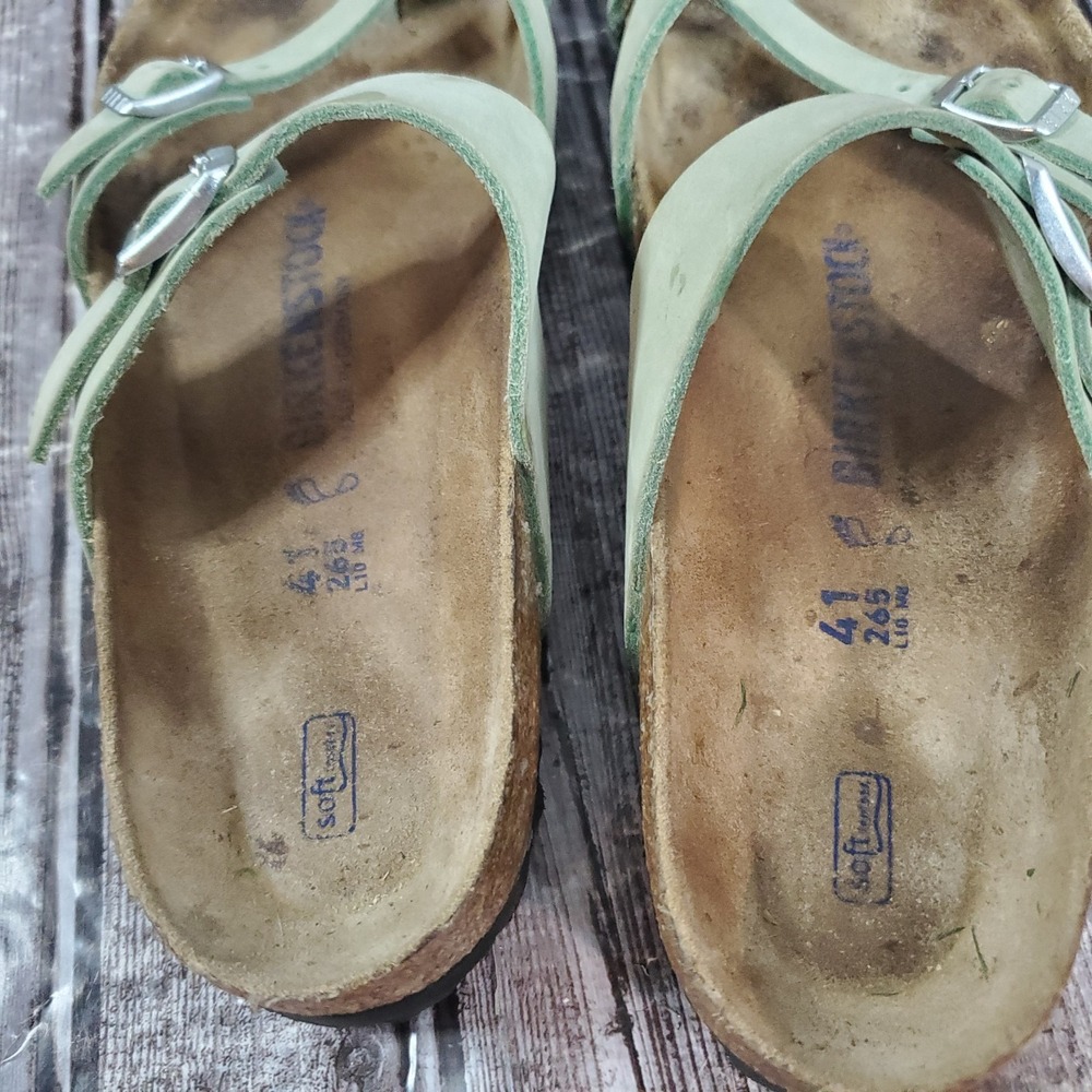 Birkenstock Unisex Mayari Green Nubuck Sandals Soft Footbed Size 41 L10 M8 - Picture 8 of 8
